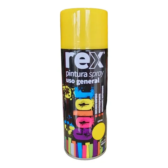 Pintura En Aerosol Acrilica Rex Uso General Color Amarillo