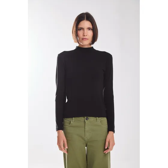 Remera Manga Larga Koxis Mujer Negro 25i