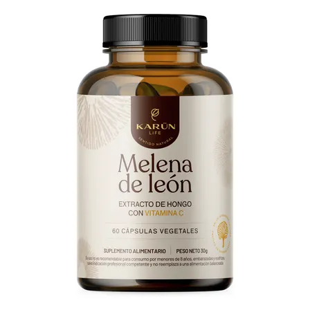 Melena De Leon Hongo - 60 Capsulas Vegetales - Memoria - Karünlife