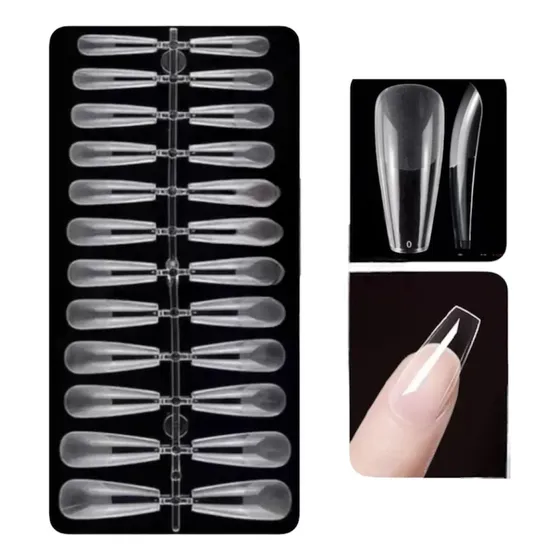 240 Tips Clear Uñas Postizas Profesional Press On Manicuria 