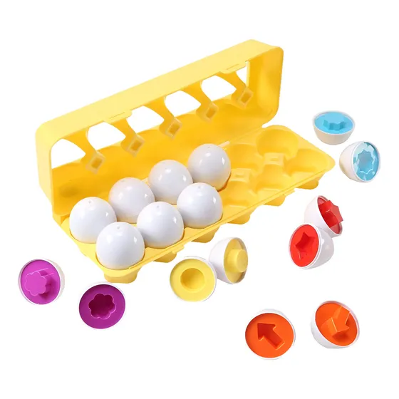 Set De Encastre Huevera Didáctica De Estimulación 12 Huevos