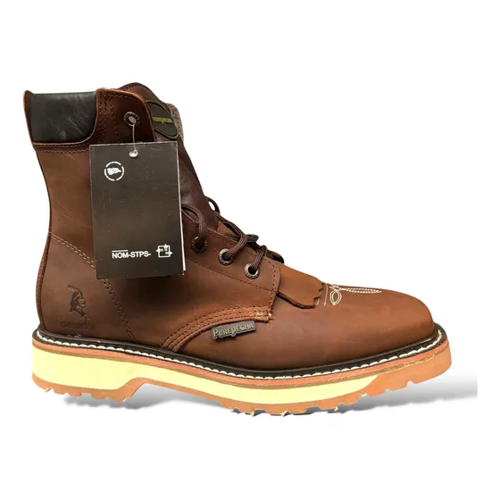 Botas Vaqueras Chatas Agujeta Hombre Purepecha Piel Bovina