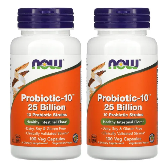 Probiótico Supplement Now Foods, 10 25 Mil Millones, 100 Uni