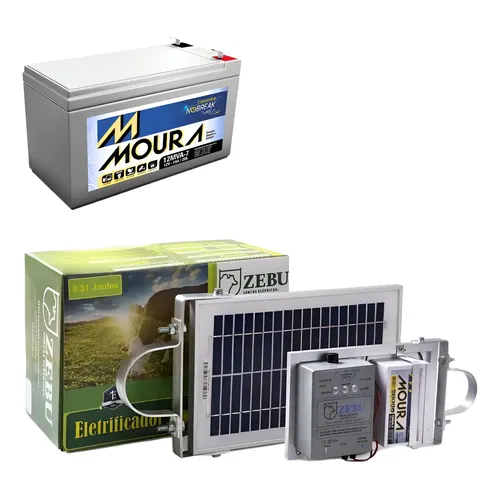 Cerca Elétrica Rural Solar Zebu ZS20BI 35km Kit Completo com