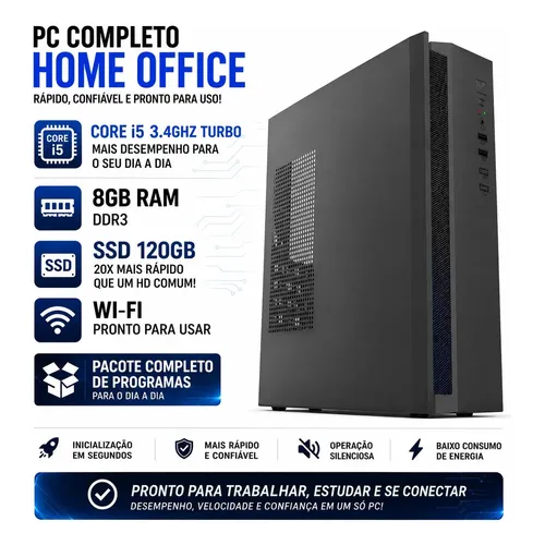 Pc Cpu Desktop Dell 3020 SFF I5 4 Geração 8gb 240gb Windows Pro