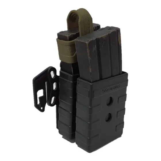 Porta Carregador Duplo Suporte Modular Fuzil T4 Ia2 M4 Ar15 