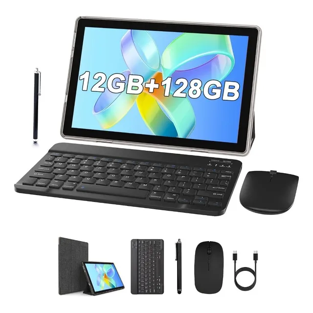 Combo Tablet Con Teclado Lápiz Y  Mouse  12gb Ram, 128gb Hd