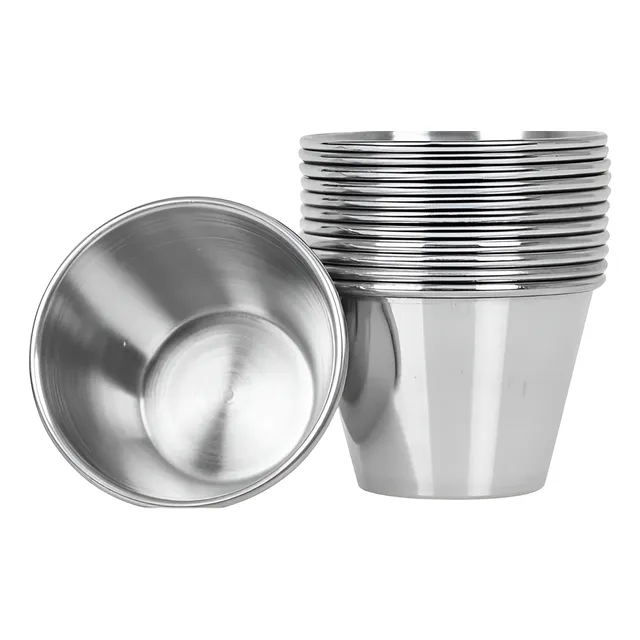 12 Salsera Ramekin Molde Acero Inox 4 Oz Restaurante Menaje