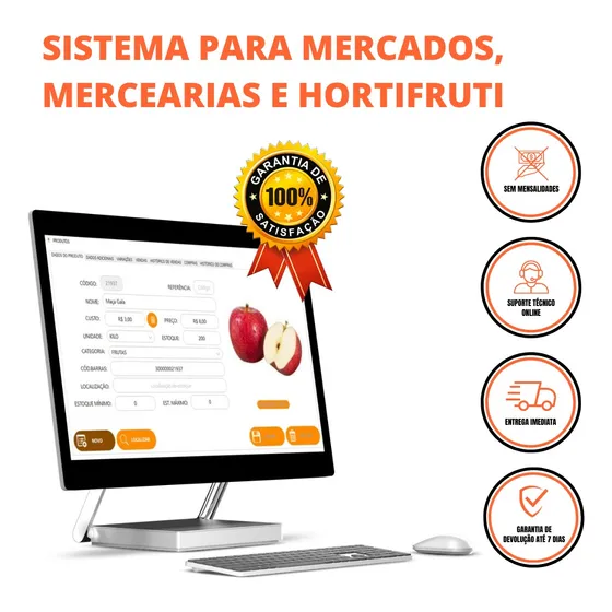 Sistema Para Mercados, Mercearias, Hortifruti. Caixa Estoque