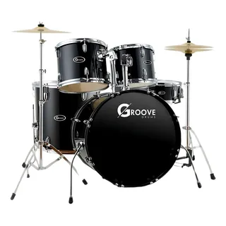 Bateria AcĂșstica Groove Gd922 Completa Alligator SĂ©ries Com Pratos Banco Pedal Bumbo 22 Cor Black Bateria AcĂșstica Groove Gd922 Completa Alligator SĂ©ries Com Pratos Banco Pedal Bumbo 22 Cor Black