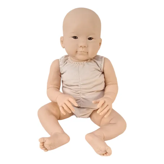 Kit Bebê Reborn Molde Oriental Cai Com Corpinho De Tecido 
