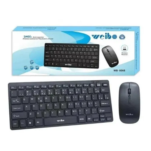 Kit de teclado y ratón Wb8068 con transmisión inalámbrica de hasta 10 m