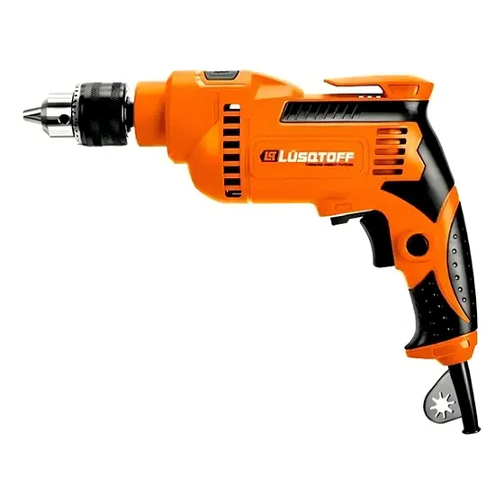 Taladro Percutor TPL600-8 600w 13mm Variable Cable Lusqtoff Color Naranja