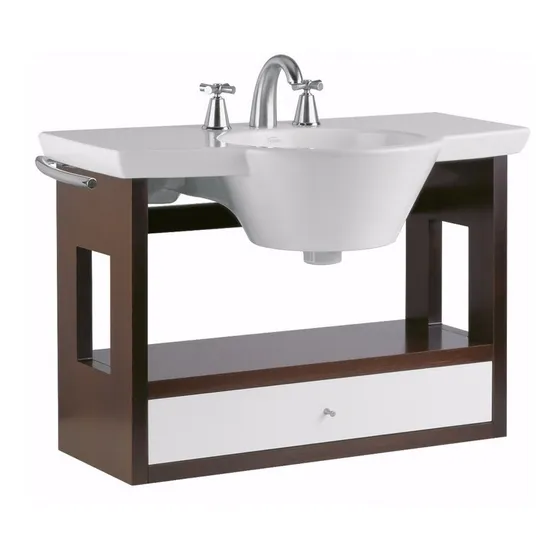 Vanitory Ferrum Marina Flotante Lavatorio 3 Ag 60cm * Color de la bacha Blanco Color del mueble Marrón