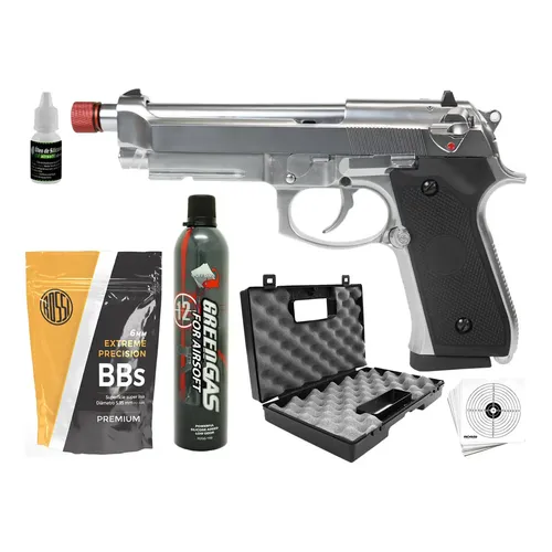 Pistola Airsoft Gbb Beretta M9a1 Navy We Blowback Full Metal Tan