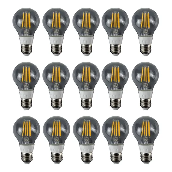 Kit 15 Lâmpada Filamento Led A60 6w E27 127/220V Retrô Vintage Luz Branco-quente 127/220v