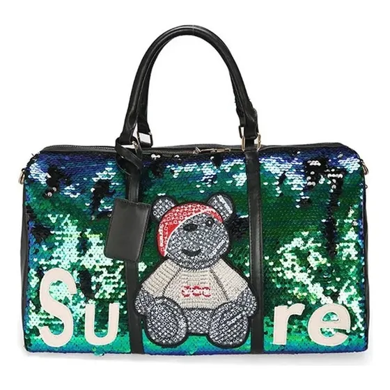 Bolso de Lona Personalizada de Mayor Capacidad Makeway R78 Color Verde Rayado