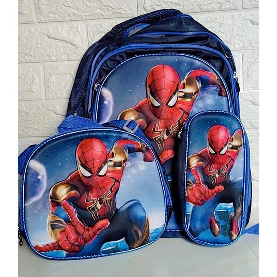 Set Morral, Lonchera Y Cartuchera Spiderman