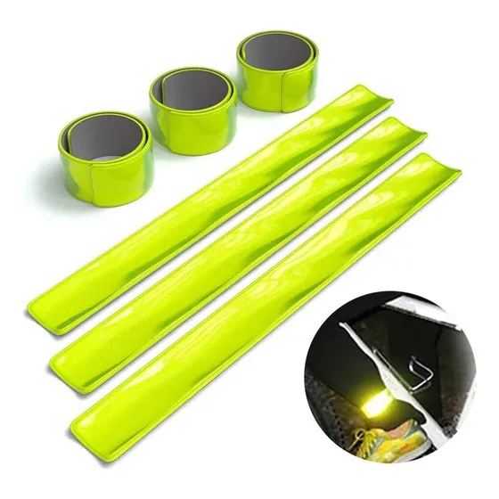 10 Cintas Reflectante Retráctil Ciclismo Running Deportiva