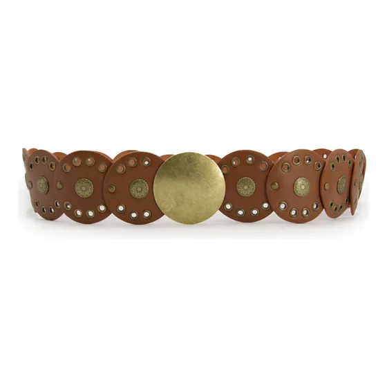 Cinturón Vaquero De Piel Boho Vaquero Para Mujer B540 B Tachas 110