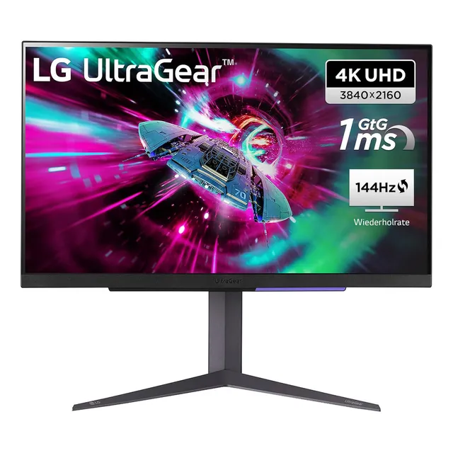 LG 27 Ultragear 4k Uhd (3840x2160) Gaming Monitor, 144hz, 1ms, Vesa Displayhdr 400, G-sync And Amd Freesync Premium, Hdmi 2.1, Displayport, 4-pole Hp Out Dts Hp:x, Tilt/height/pivot Stand, Black