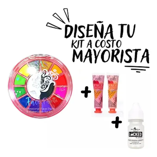 Paleta Artistica Maquillaje Neon Face Painting Ushas 12 Tono