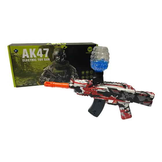Brinquedo Arminha Bolinhas Ak47 De Gel Automática 