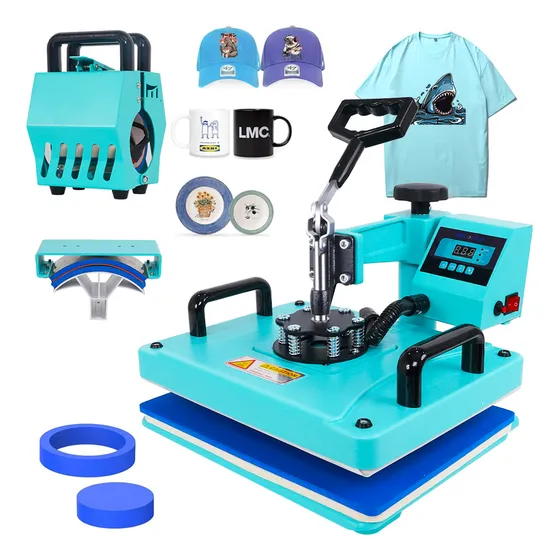 Prensa Termica 5 Em 1 Sublimadora Maquina De Estampar Camisa Canecas 29x38cm 220v Mecolour
