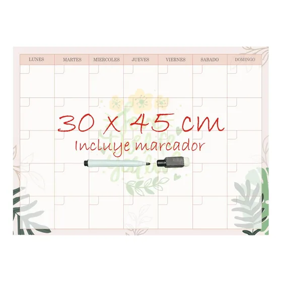 Planner Mensual Organizador Imantado Magnetico Calendario A3