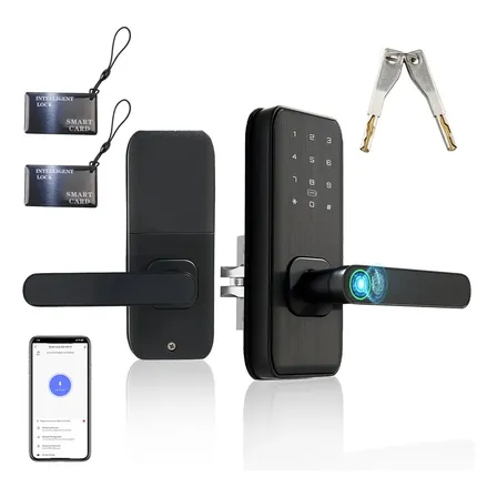 Cerradura Inteligente Electrónica Exterior Impermeable Negro