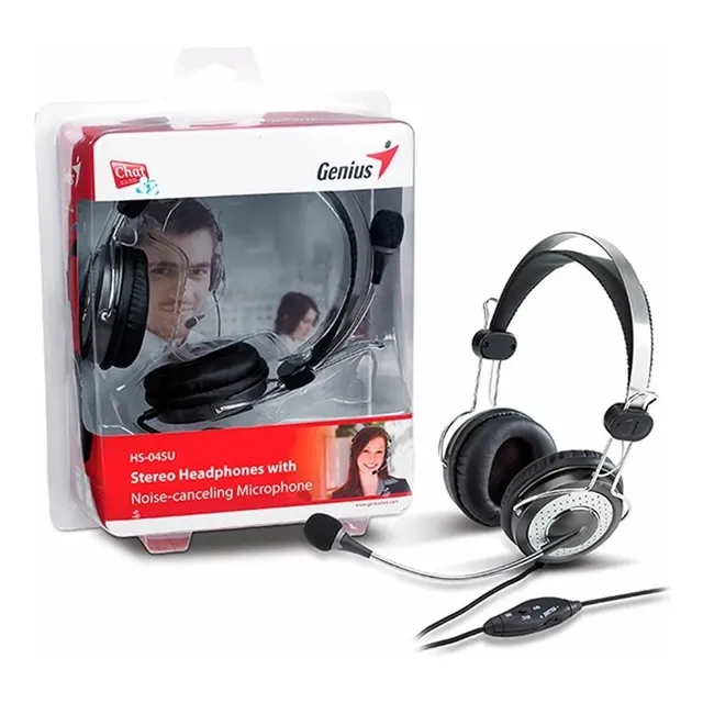 Diadema Con Micrófono Y Audífonos Genius Hs-04su