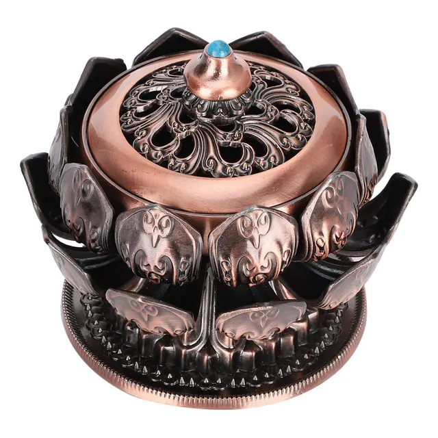 Soporte Para Quemador Incienso Tapa Color Cobre Carbon