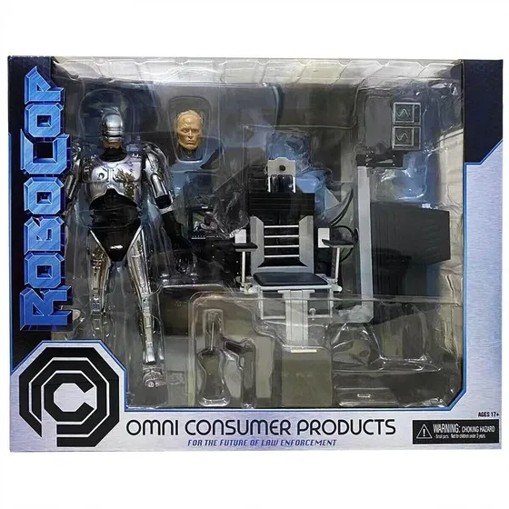 Figura Robocop Ultimate Battle Damaged Con Silla Neca