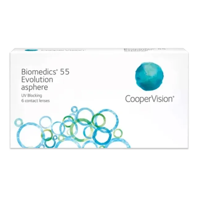 Lentes Contacto Biomedics 55 Evolution Coopervision 0.00 Negativa 2.00 Miopía