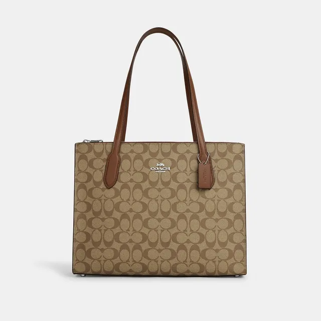 Bolsa Coach Nina Simplemente Divino - Pieza Unica! =d Aprove Café Liso Plata Café