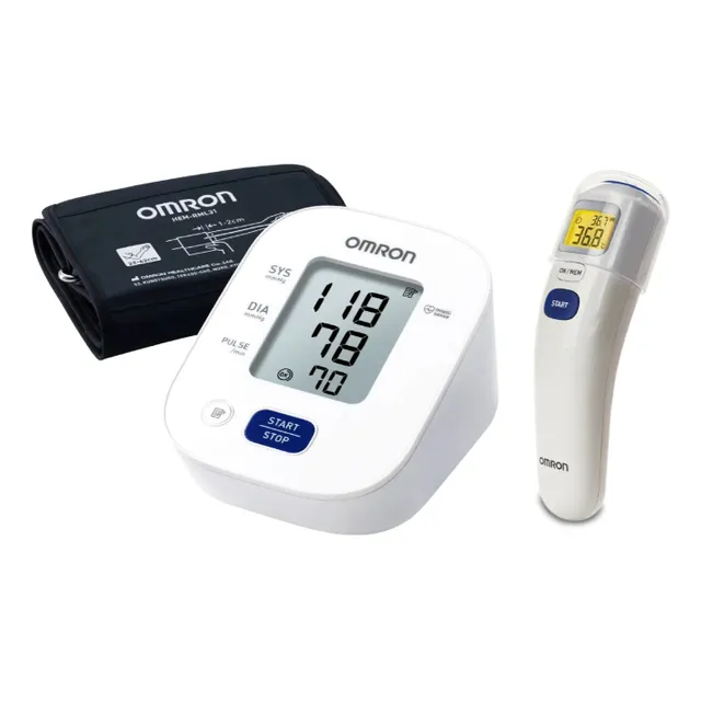 Combo Omron Tensiómetro Brazo Hem-7142 + Termómetro Digital