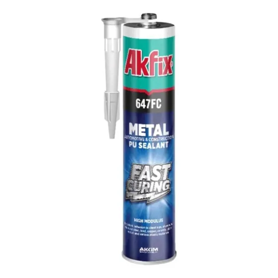 Silicona-sellador-sello Poliuretano 647fc Akfix 310 Ml. Gris