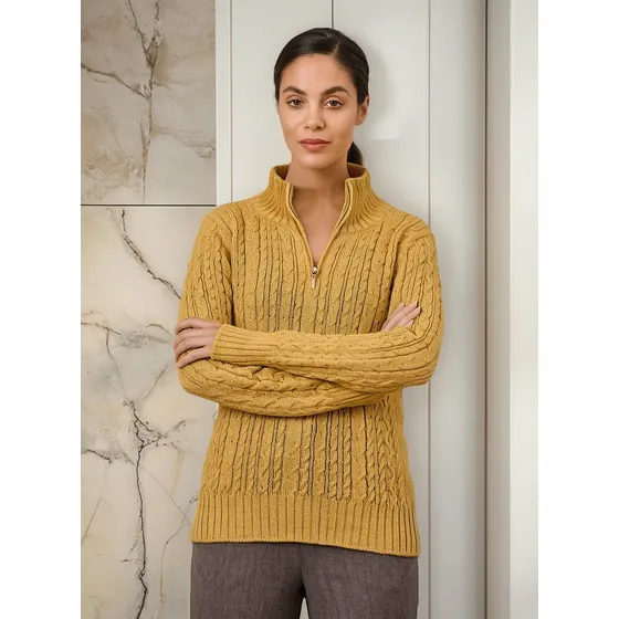 Sweaters 1/2 Polera Con Cierre Y Trabajo De Punto Art.  276