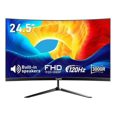 Monitor Curvo 24.5 Pulgadas 120hz Fhd Hdmi Pantalla Para Pc