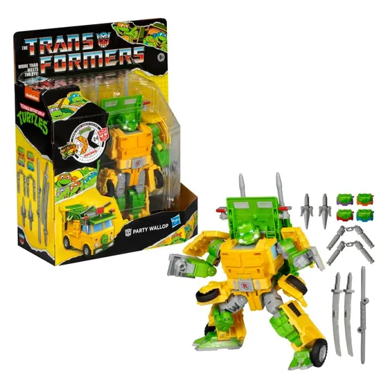 Boneco Figura Transformers Tartaruga Ninja Party Wallop Hasbro