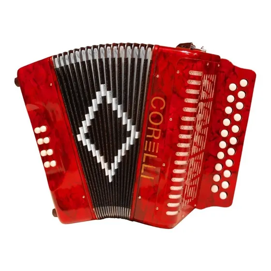 Acordeon Corelli 8 Bajos 21 Tonos Correa Y Estuche Nhc2108