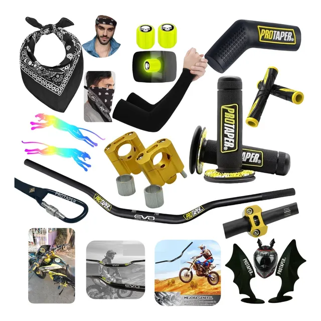 Manubrio Deportivo Protaper Evo Motocross Y Bases Y Puños
