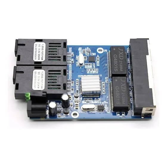 Switch Placa Metro Gigabit 1000mb Gbic A B-4p Rj45 Com Fonte