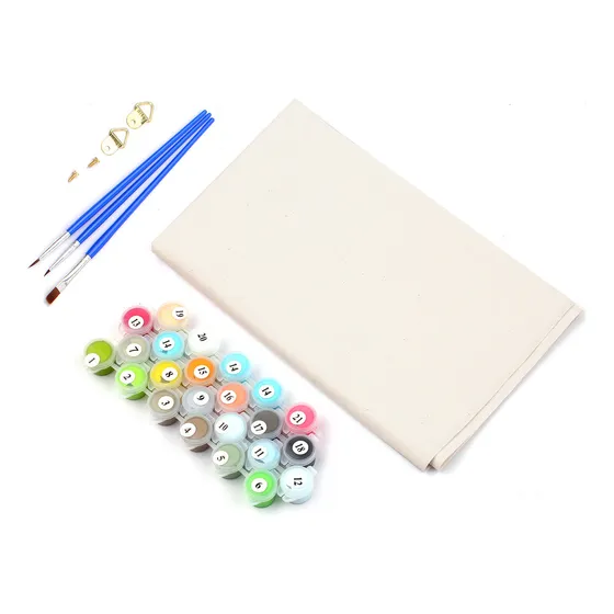Kit De Pintura A Óleo Em Tela Diy Com Pincéis E Pigmentos Pa