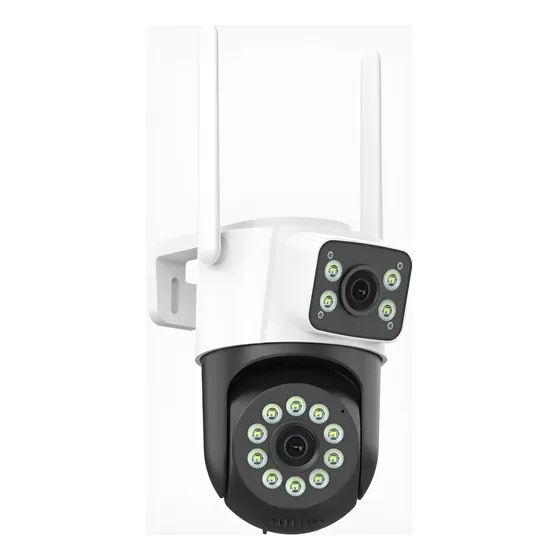 Câmera Wifi Ptz Lente Dupla Visão Noturna Colorida Branco