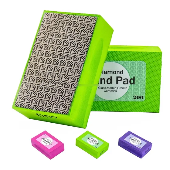 Kit X 3 Pad Pulido Manual Diamond Porcelanato Vidrio Marmol