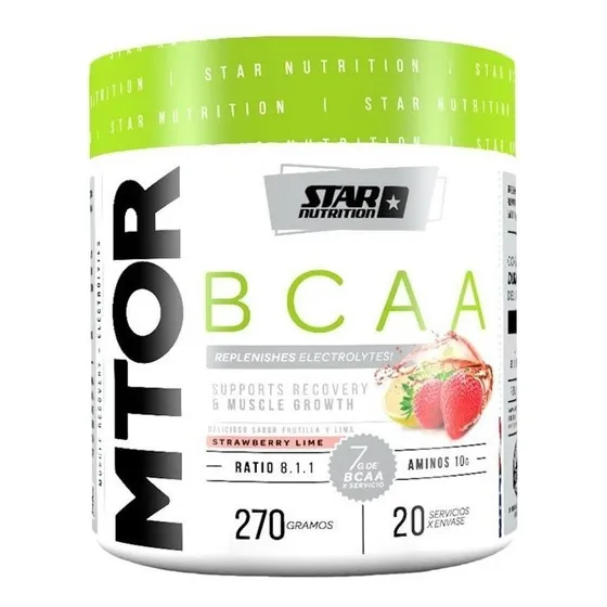 Mtor Bcaa 270 Gr Formula Mejorada Star Nutrition Sabor Strawberry Lime