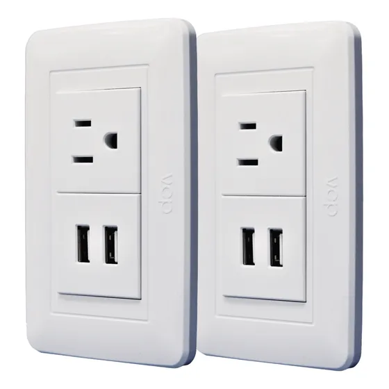 Tomacorriente Cargador Usb X 2 Unidades Vcp