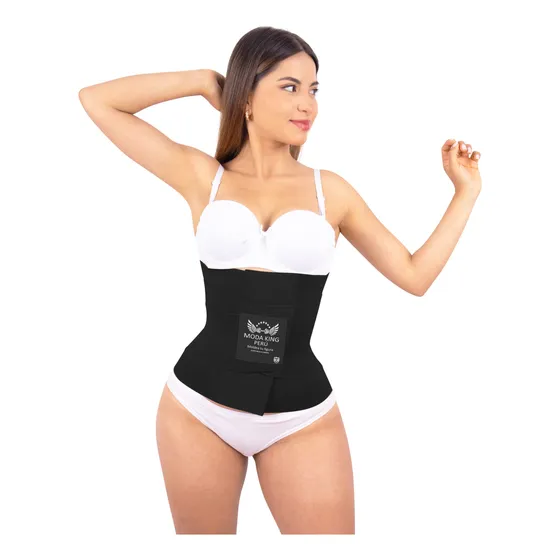 Faja Moda King Reloj De Arena Original Reductora Cinturilla Negro M