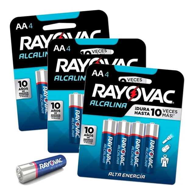 Pilas Alcalinas Aa Rayovac Pack 12 Pilas Ideal Hoteles